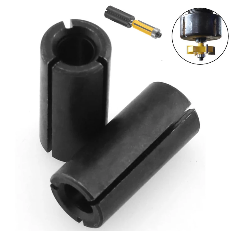 2pcs Black Metal Collet Adapters 1/2