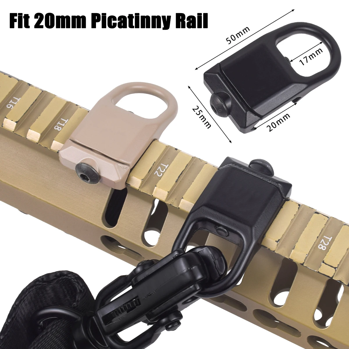 RSA GBB Buckle QD Swivel Sling MoLk Scope Mount Attachment Adapter Pictinny Rail Quick Detach Release QD Sling Point Mount Hook