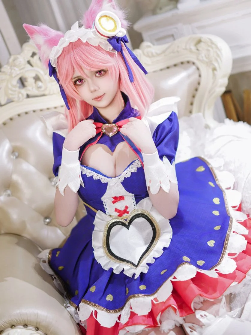 

‌Daji‌ Costumes Game Honor of Kings Maid Cake Dress Suits Cosplay Full Set for Women Girls Halloween Carnival Fancy Outfits