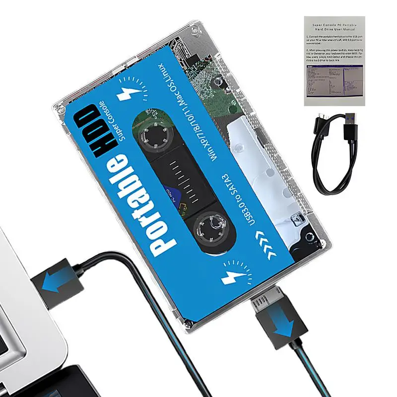 أقراص القرص الصلب الخارجية Super Console Batocera 500G المدمجة في 60000 ألعاب ريترو 70 محاكيات كلاسيكية للتلفزيون والكمبيوتر المحمول