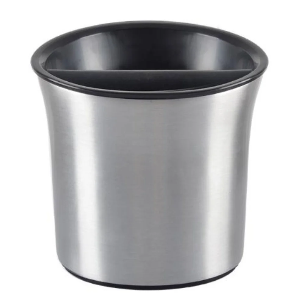 1 Piece Silver Coffee Grounds Knock Box ABS Aluminum Container For Espresso Machine Kitchen Cafe Waste Bin Accessory