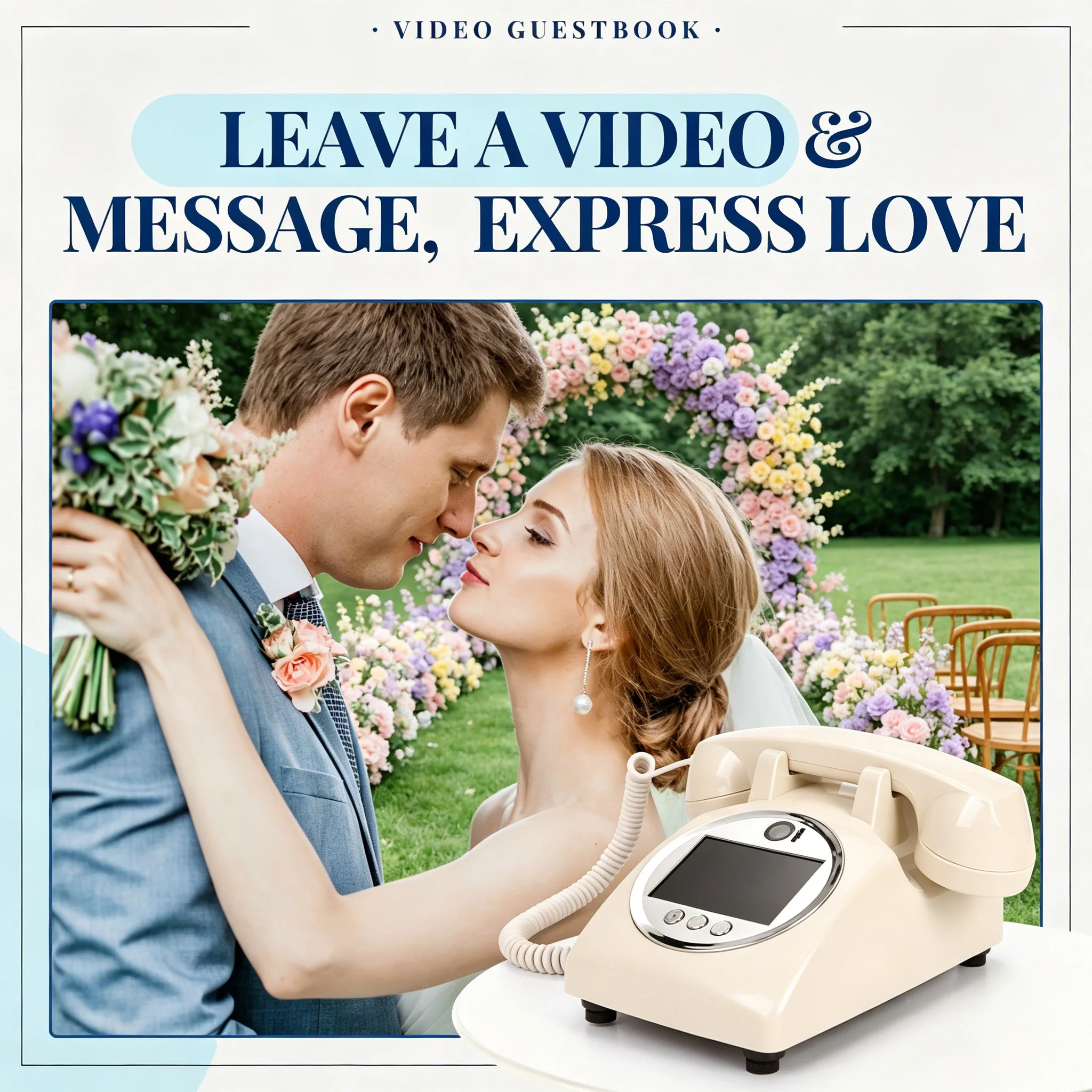 FEIYAQI Antique Telephone Guestbook with 32GB Memory and Voice Mail-Wedding Gift