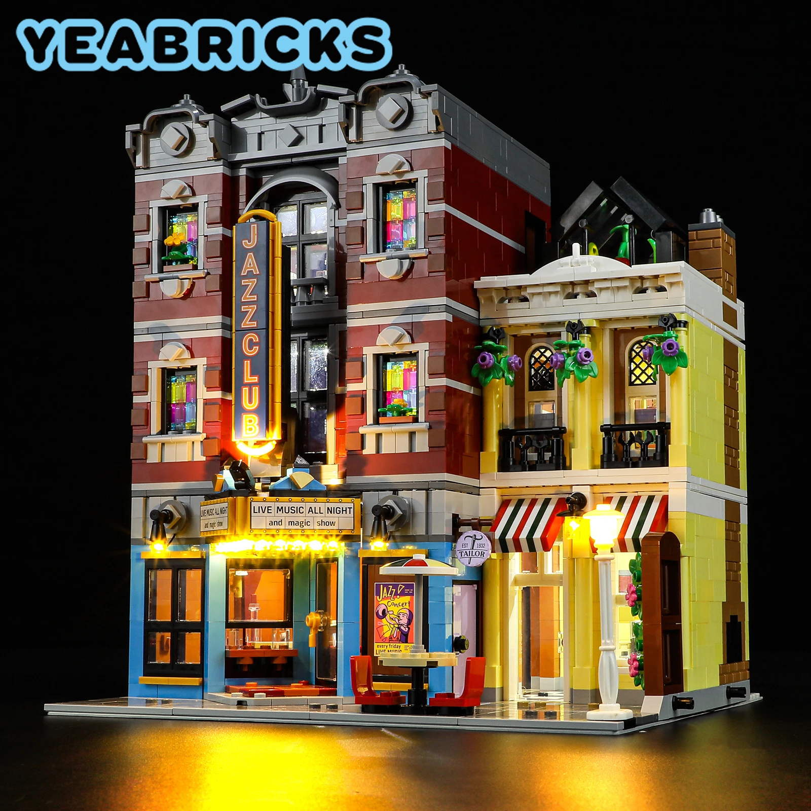 YEABRICKS LED Light Kit per 10312 Jazz Club Building Blocks Set (non includere il modello) mattoni giocattoli per bambini