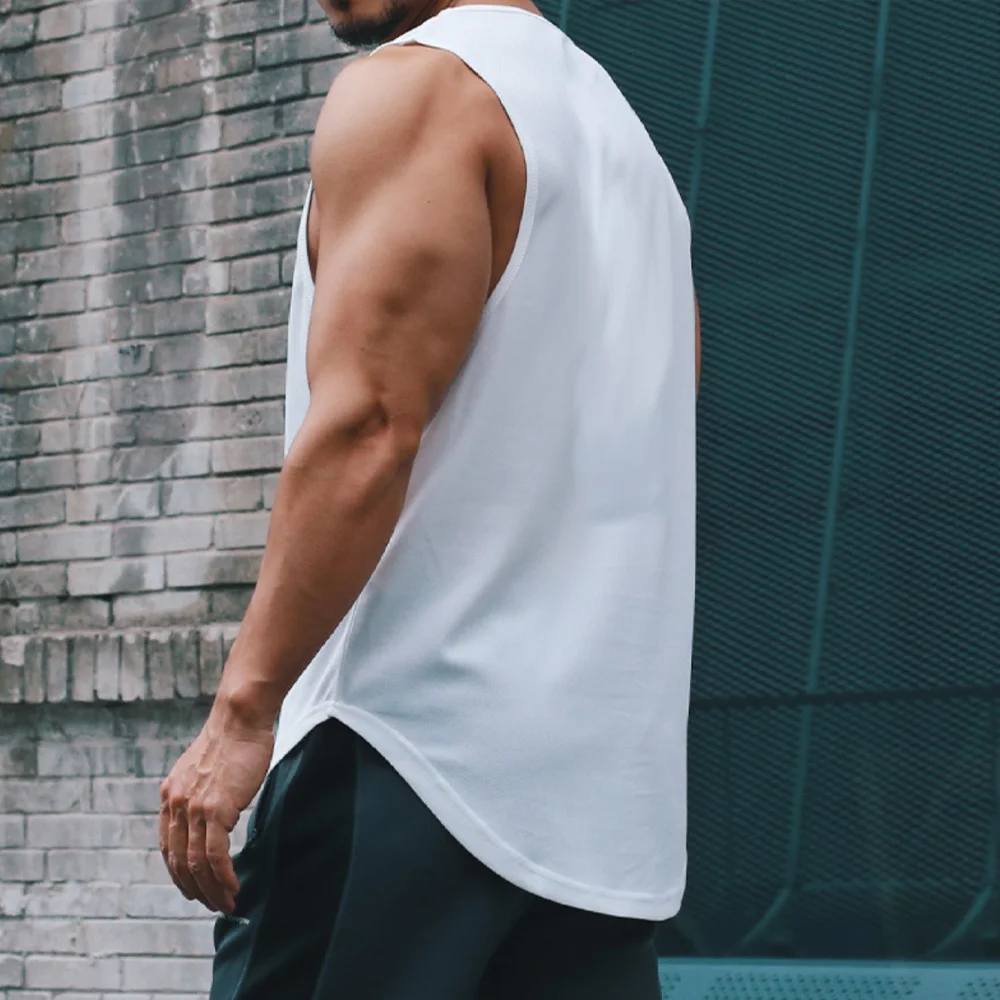Summer Marathon Quick Dry Sports Tank Top Men\'s Sleeveless Tank Top Running Training Basketball Loose Fit Tank Top