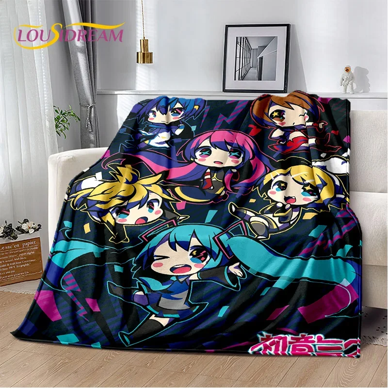 3D Cute M-Mikuu Cartoon Music Characters Blanket,Soft Throw Blanket for Home Bedroom Bed Sofa Picnic Office Cover Gift Kids view 5
