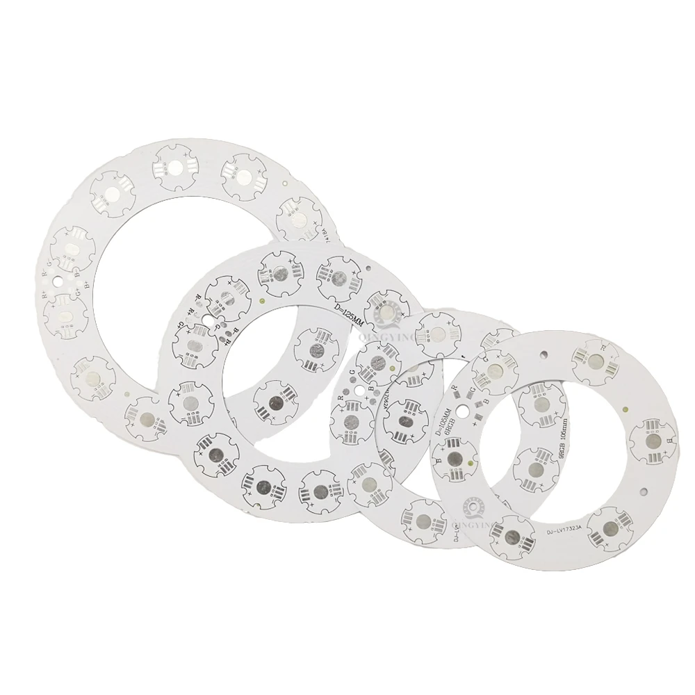 Plaque ronde en aluminium PCB, base de dissipateur thermique pour source d'éclairage de lumière de scène, bricolage, 6 broches RVB, 6 RVB, 9 RVB, 12 RVB, 1PC