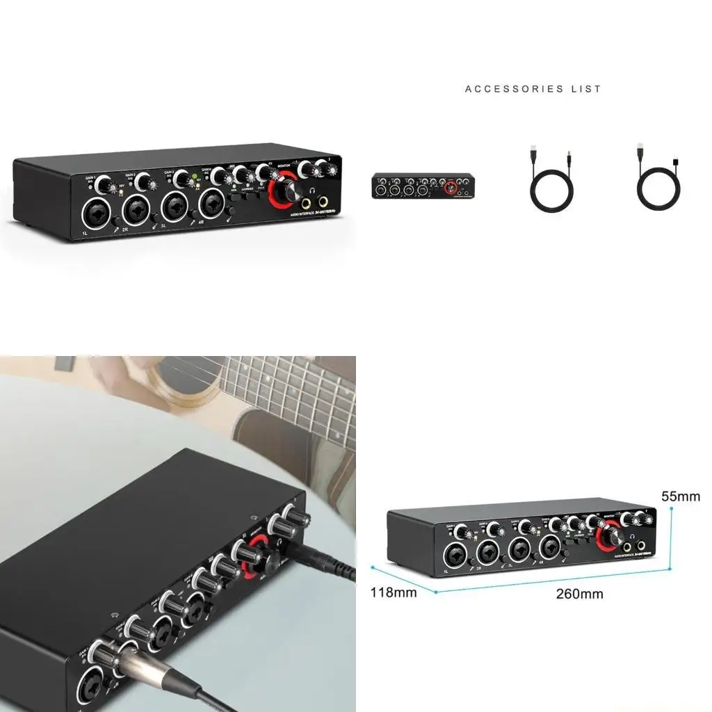 

F62C Four-Channel Sound Cards for High-Impedance Instruments