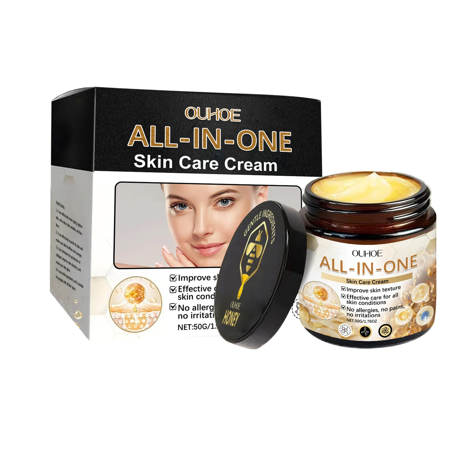 

All-In-One Skin Care Cream - Multi-Benefit Face & Body Moisturizer | 50g"