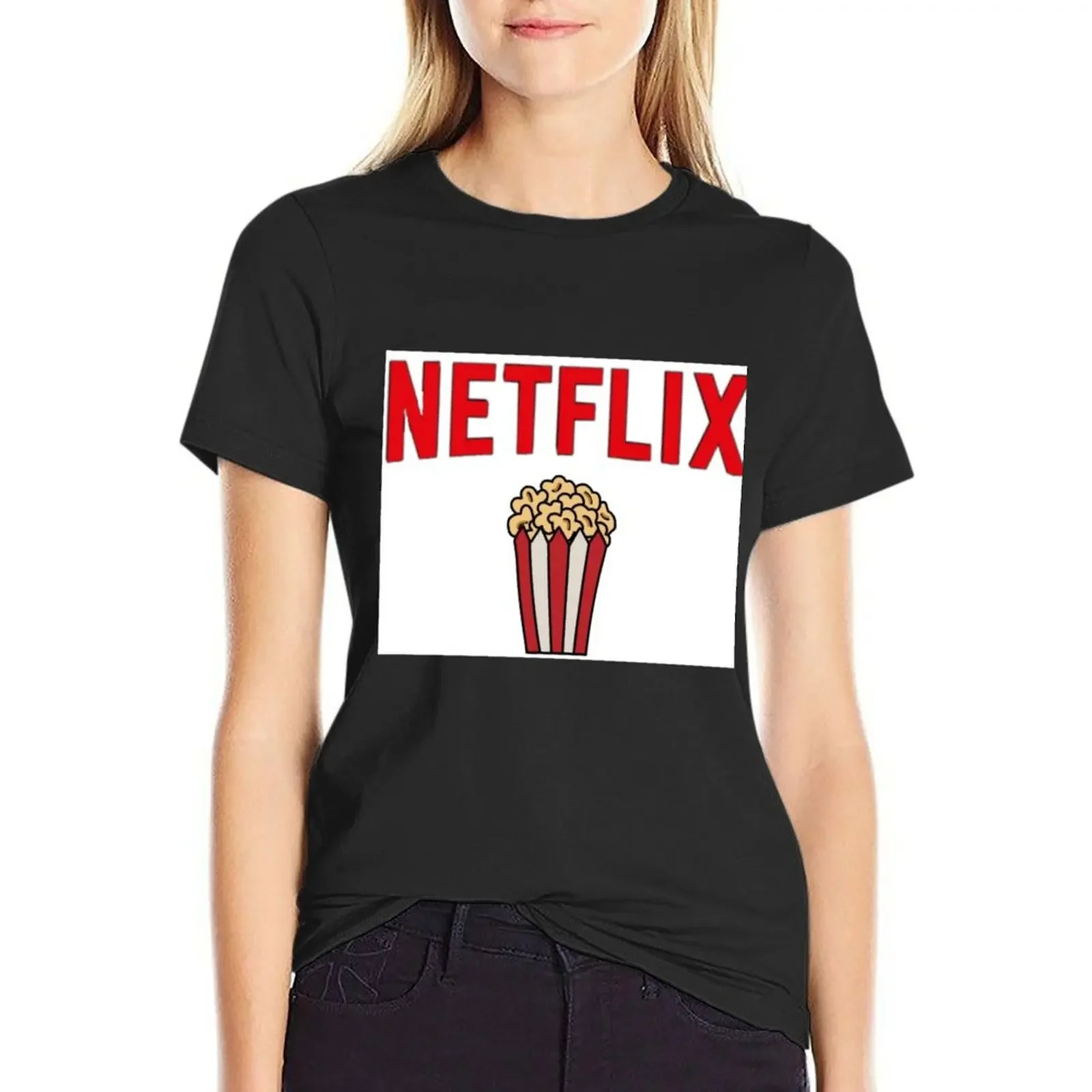 

Netflix T-Shirt funny quick-drying vintage funnys t-shirt dress for Women plus size sexy