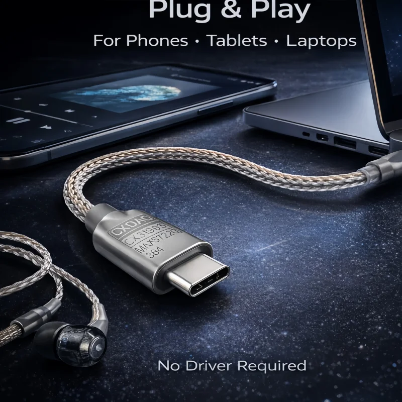 LingYan Digital CX31993 USB-C DAC with MAX97220 AMP, 32bit 384kHz