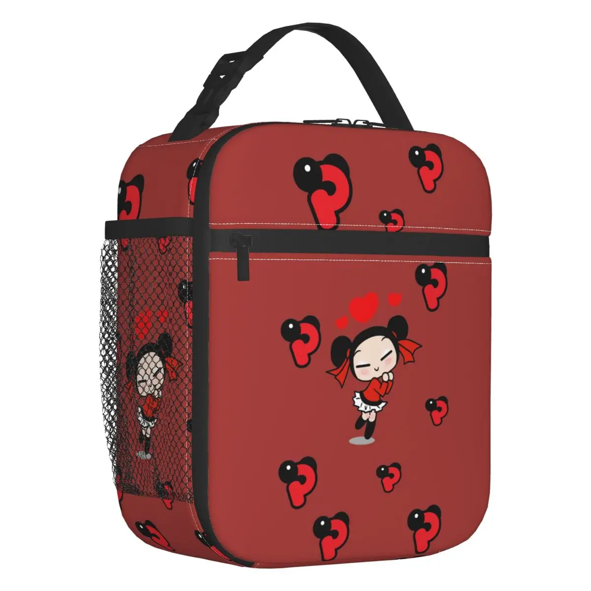

Custom P-Puccaes Cartoon Anime Portable Lunch Box for Women Leakproof Cooler Thermal Food Insulated Lunch Bag Office Work