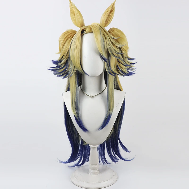 Umamusume Pretty Derby Obey Your Master Cosplay Perücke 2-farbe Kunsthaar Ohren und Schwanz Frauen Anime Halloween Party Zubehör
