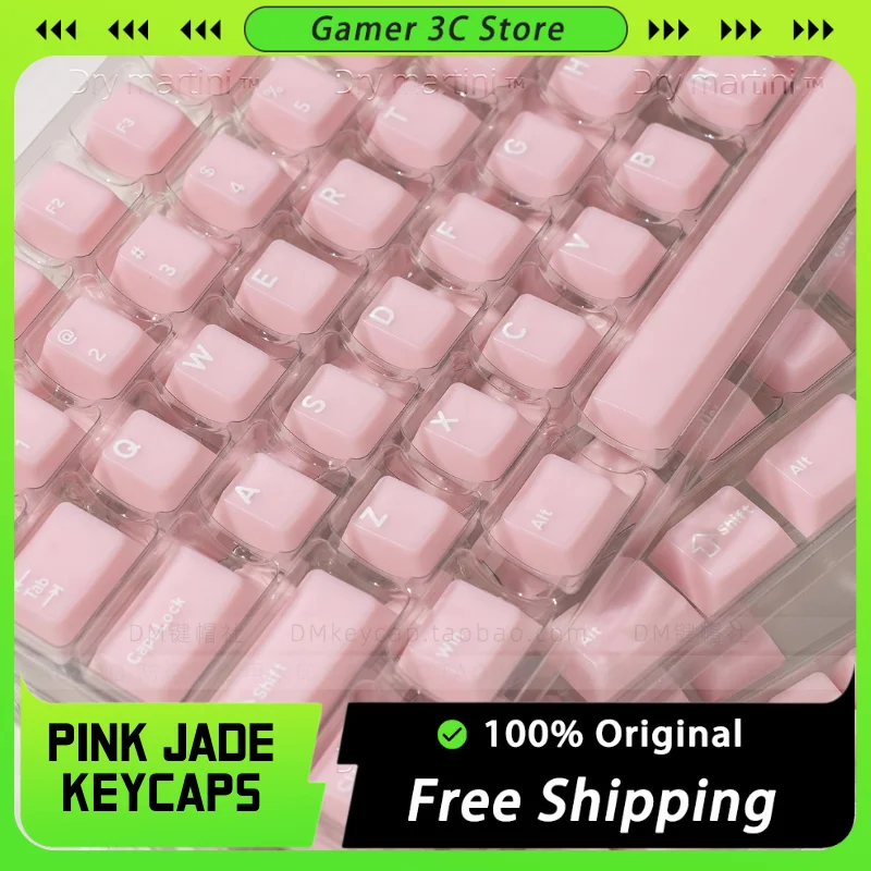 

Pink Jade R2 Theme Keycap Set 162key PBT Translucent Keyboard Cap Cherry Custom Profile Key Cap for Mechanical Keyboard 87/75/98