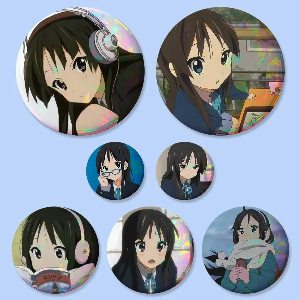 1pc Akiyama Mio Anime Characters Badges Button Round Creative Pin Brooch Badge Bag Decor Accessories Fans Collect Friends Gifts