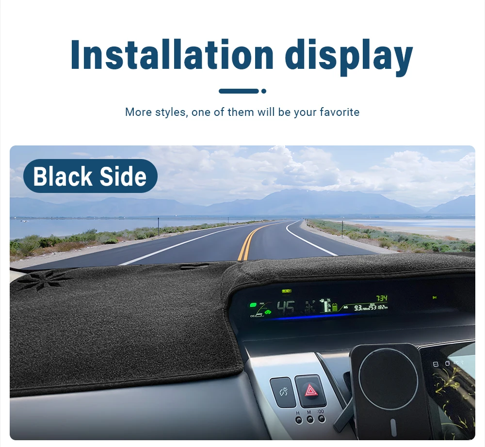 Für Toyota Prius V Plus Alpha Hybrid 2012 2013 2014 2015 2016 2017 2018 2019 Auto Dashboard Abdeckung Sonnenschutz pad Zubehör – Detail 14