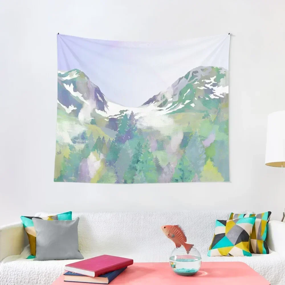 

Mountain View Painting Tapestry Home Supplies Mushroom Wall Hanging Tapestry