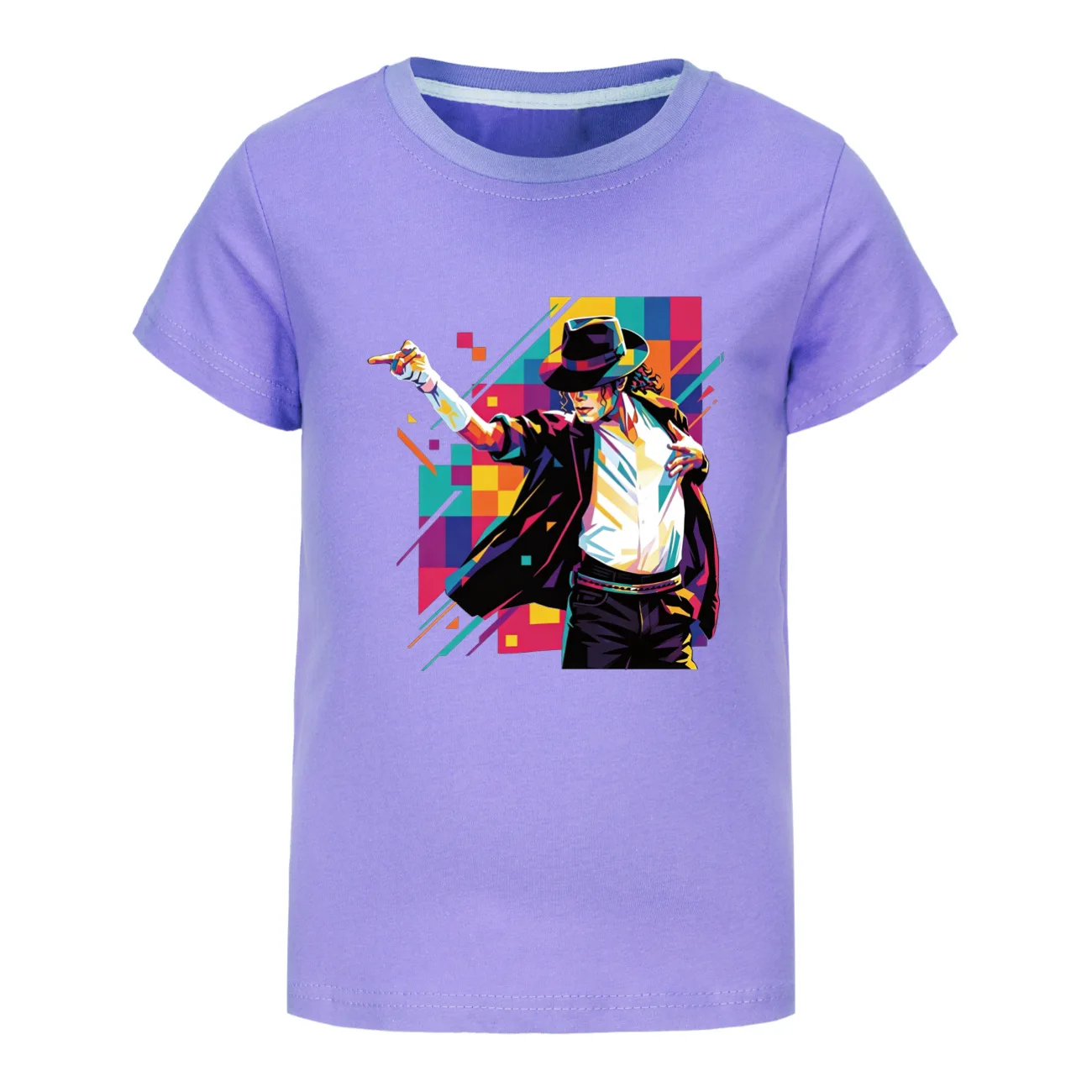 NEW Kids Dancer m-Michael Jackson T-Shirts Retro 80s Disco Dance Boys Girls Clothes Halloween Performance Party Sleeve Tops