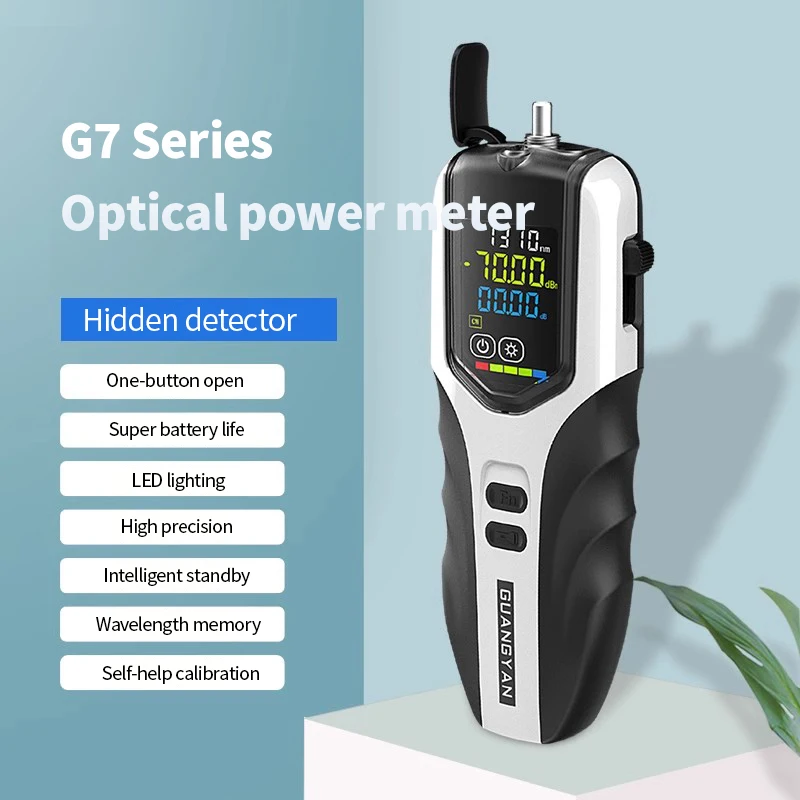 

Портативный оптический измеритель мощности G7, тестер оптоволокна FTTH, 9 длин волн, зарядка через USB, цветной ЖК-экран с фонариком, для работы на открытом воздухе
