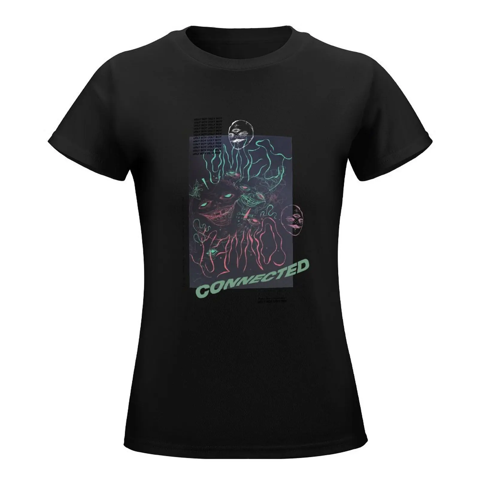 CONNECTED UGLY BOY (LIMITED TIME!) T-Shirt cute tops Female clothing Women's tee shirt