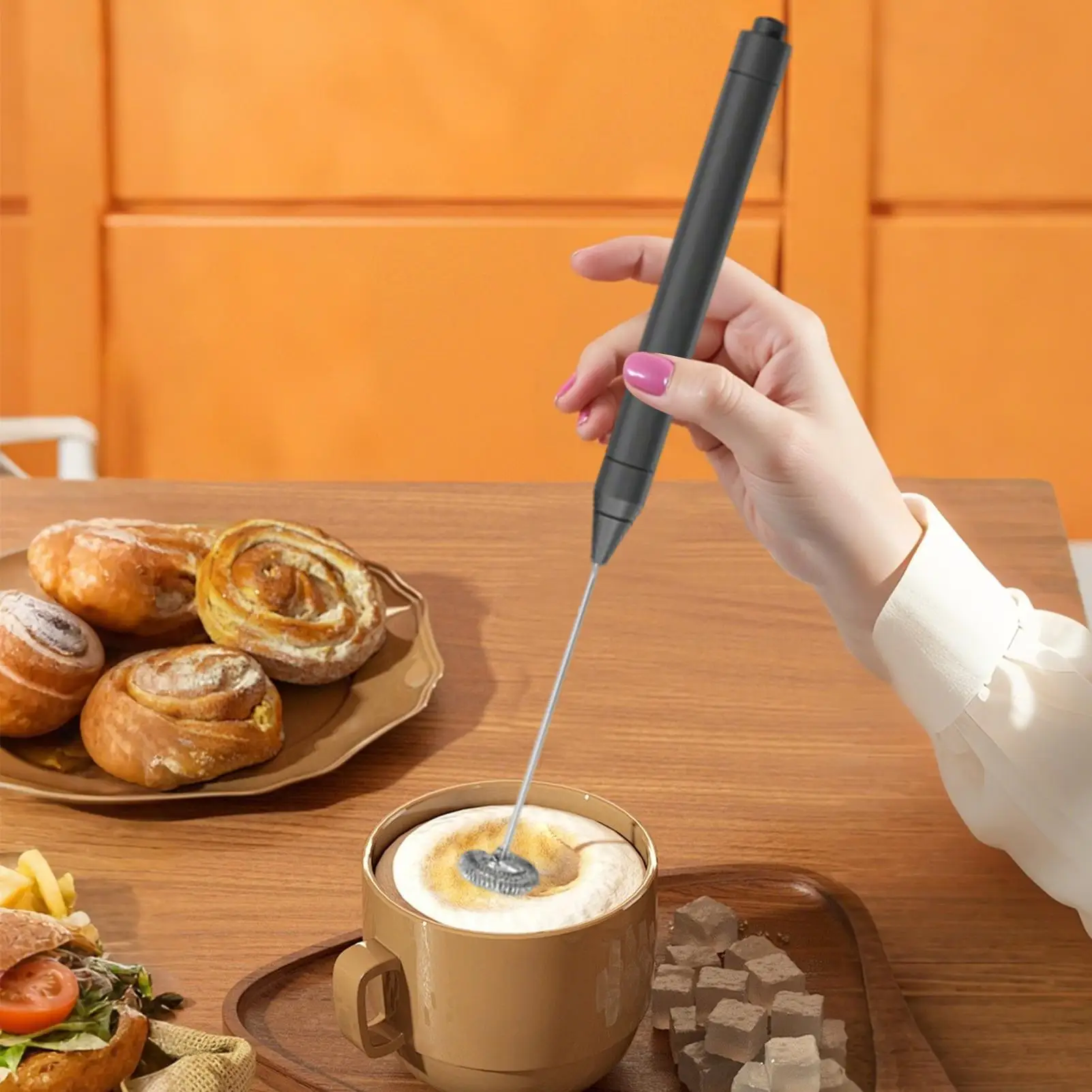 

Electric Milk Frother Mini Detachable Battery Operated Blender Portable Frother Wand Electric Whisk For Egg Protein Latte