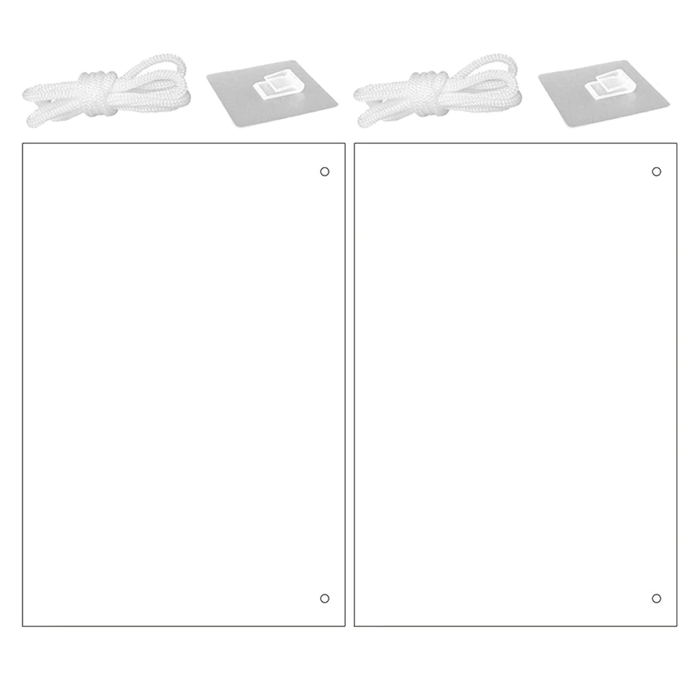

2 Pcs Dry Erase Board Clear Memo Acrylic Table Bulletin Small Office Writing Desk