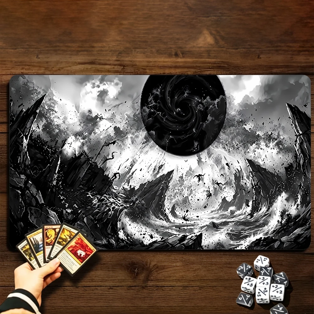 Supermassive black hole TCG Playmat Magic Playmat Gathering Gaming Mat with Stitched Edge Anti-slip base Trading Card Game
