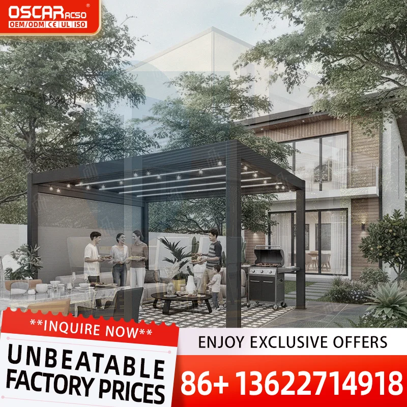 Aluminum Folding Door System With Large Glass Panels Slim Frame Design Suitable For Patio Balcony Garage In North Regions pergol
