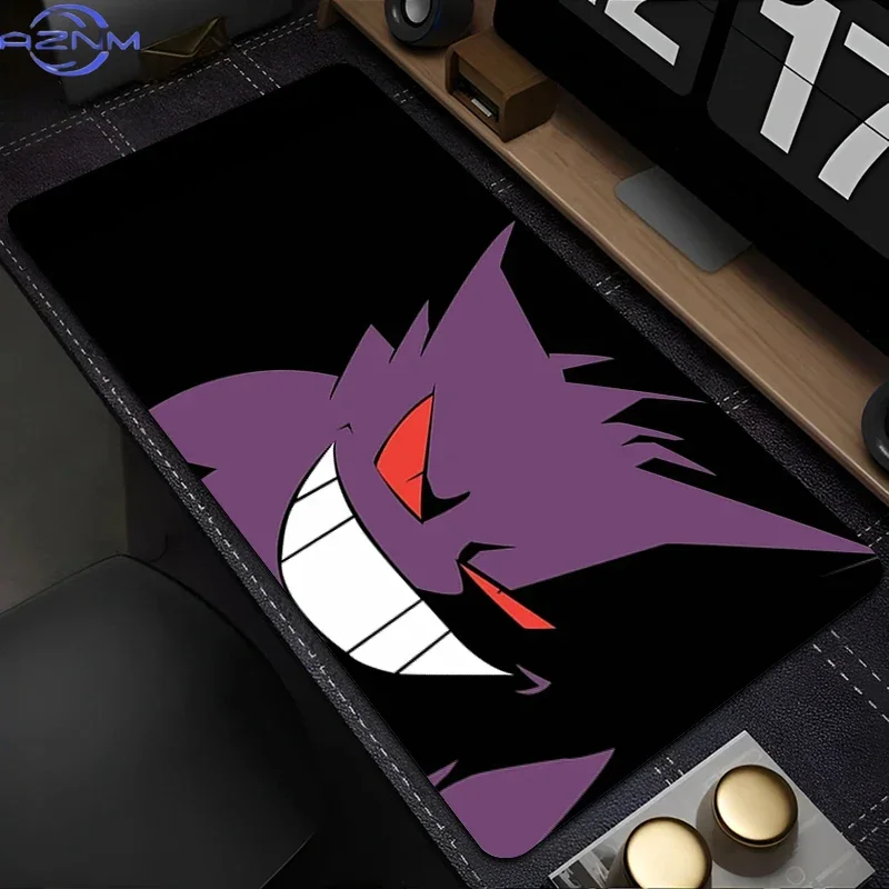 Simple Purple Gengar Cartoon Print Rubber Mouse Pad Non Slip Gaming Desk Mat for Computer Desktop Decor