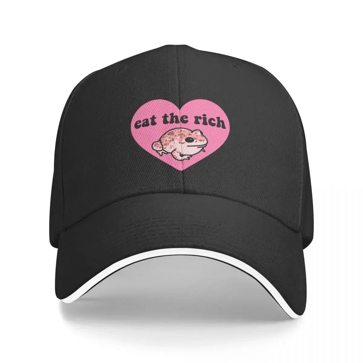 

Бейсболка Eat The Rich Frog, черная забавная шляпа, женская одежда для гольфа для мужчин