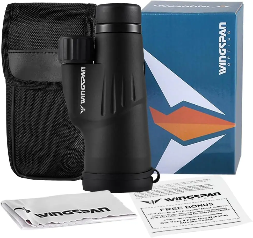 Monocular 12X50 de alta potência. Brilhante e Claro. Foco de uma mão. À prova d'água. Prova de nevoeiro. Para observação de pássaros ou observação de Wildlif