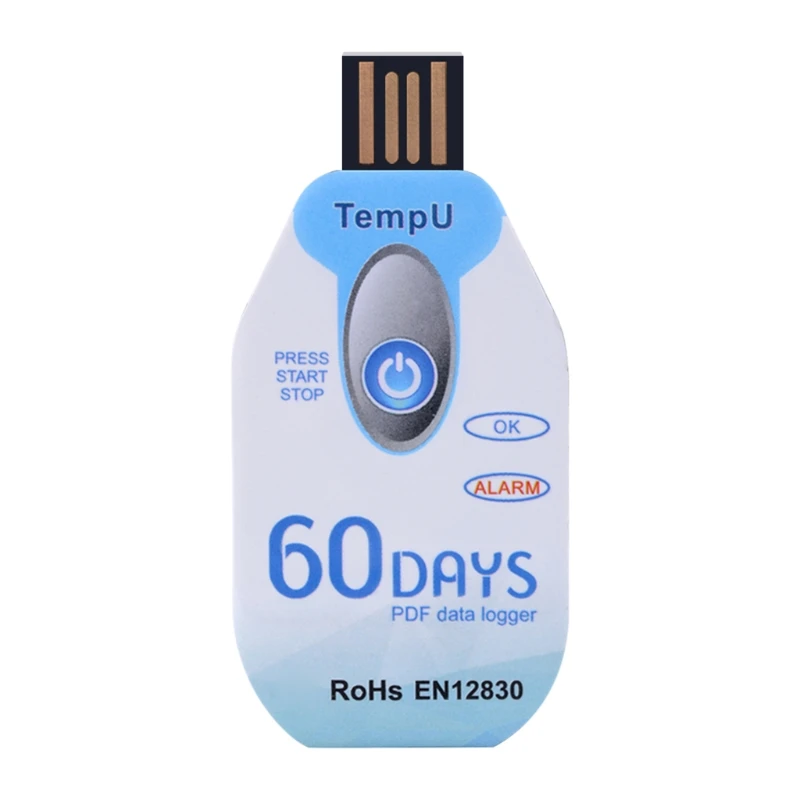 เครื่องบันทึกข้อมูล USB เซ็นเซอร์อุณหภูมิ & ความชื้นบันทึกข้อมูล PDF แบบใช้ครั้งเดียวลดค่าจัดส่ง