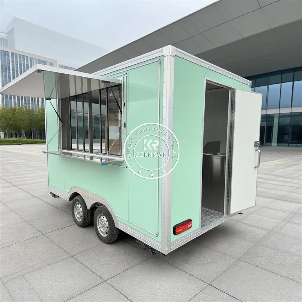 

Mobile Ice Cream Cart Concession Hot Dog Coffee Kiosk Food Cart Trailer Concession Food Truck With Full Kitchen