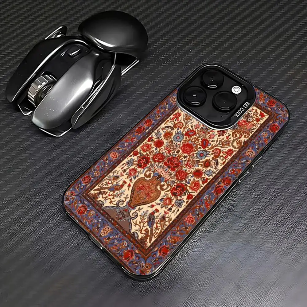 حافظة بنمط تصميم مزهرية لهاتف iPhone17 16 15 14 13 12 11 Pro/ Max/Plus غطاء خلفي مقاوم للصدمات ومضاد للبصمة