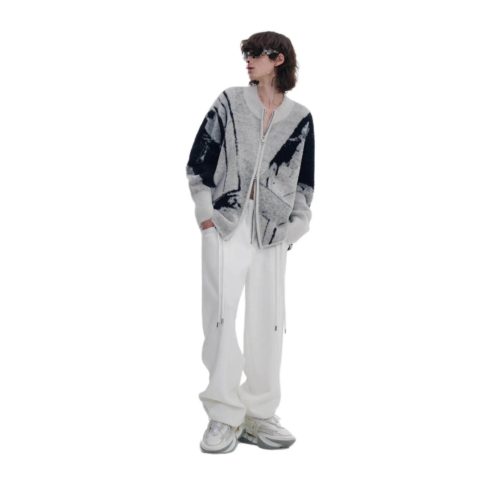 Unsiex Knitting Cardigan 2025 Autumn Winter Man Women Knitting Sweater Nspired Faux Mink Knit Sweater