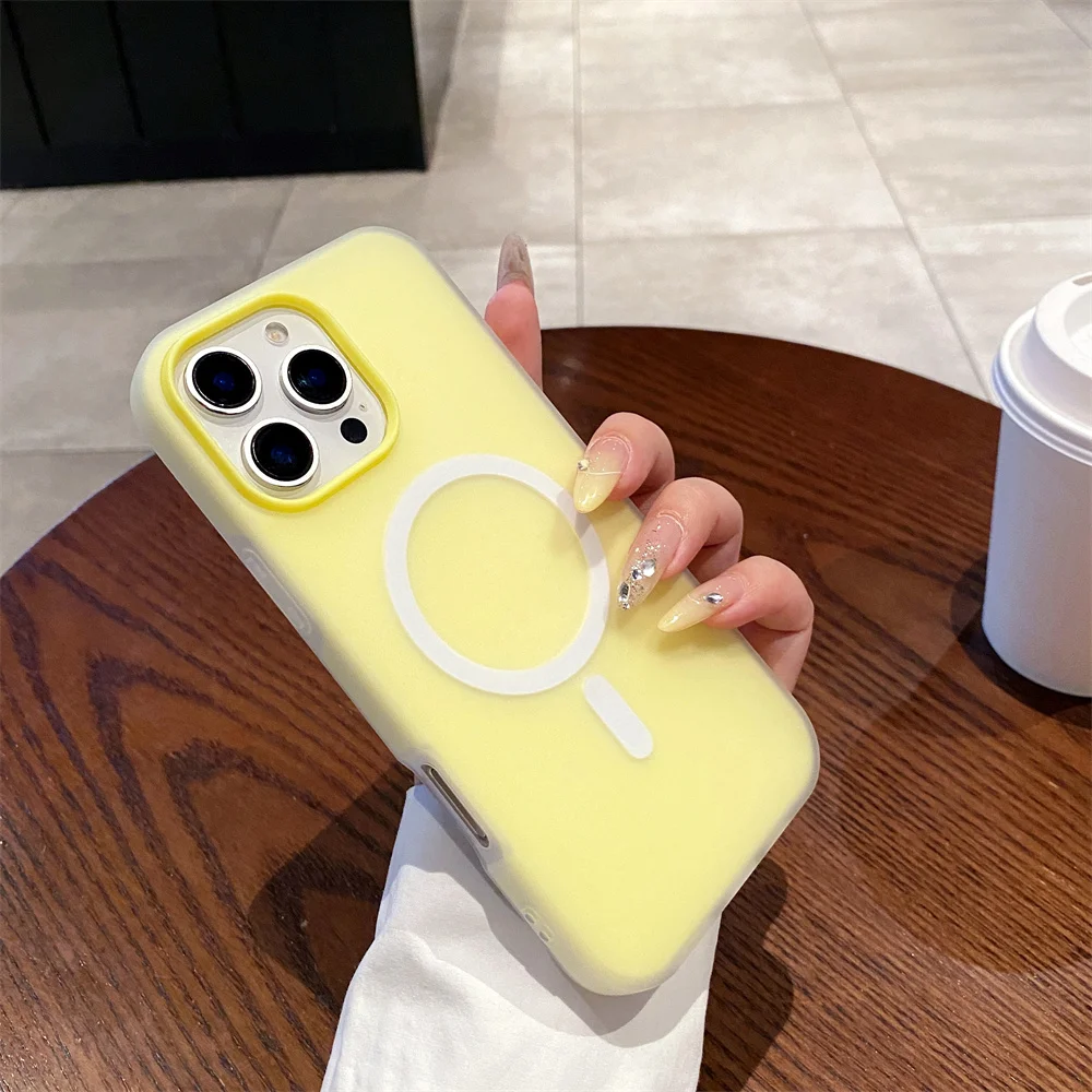 الفاخرة كاندي Magsafe اللاسلكية تهمة ماتي الحال بالنسبة آيفون 17Air 11 12 13 14 15 16 17 برو ماكس زائد المصد المغناطيسي حالات غطاء