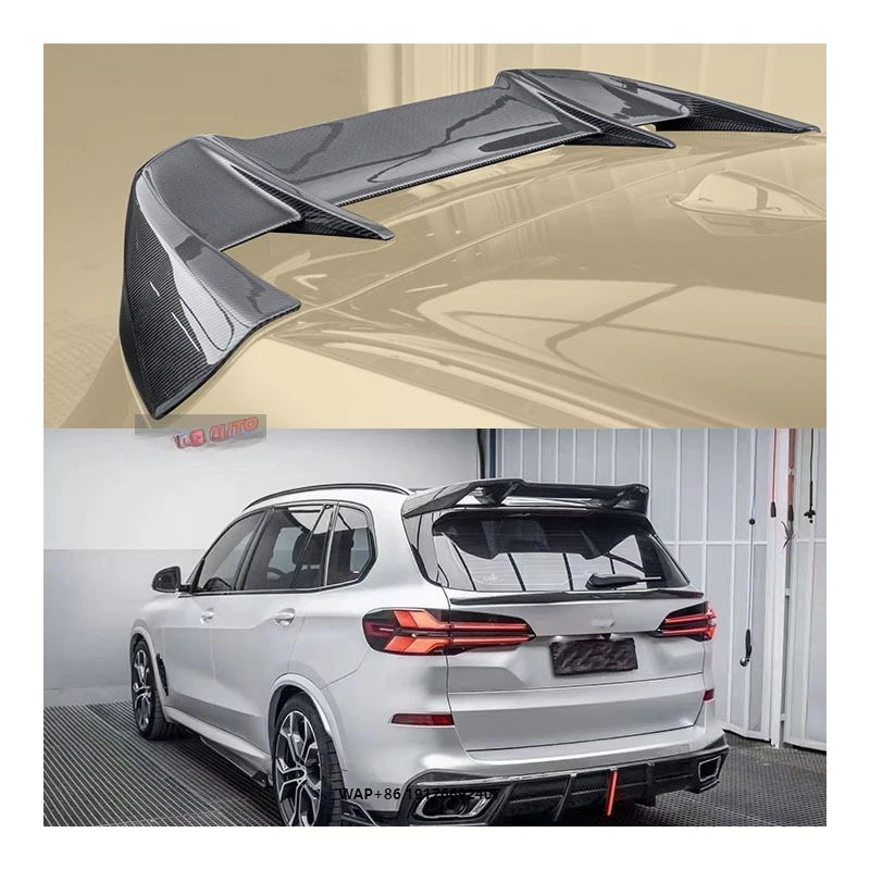 

New 24 for X5 G05 Front Carbon Fiber Bumper Universal Fitment Retrofit/Upgrade Kit Exhaust Cutouts Bolt-On Installation