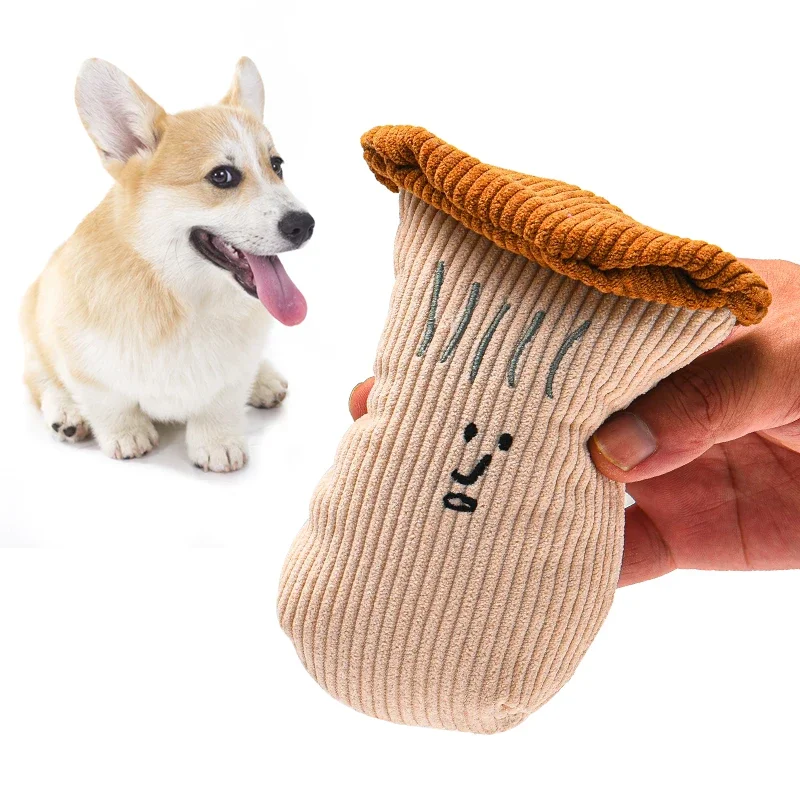 Plush Noise Chewing Toy Be Endurable Onion Mushroom Garlic Vegetable Series for Dog Toy Plush Squeak Pet Toy Dog Puzzle Toys