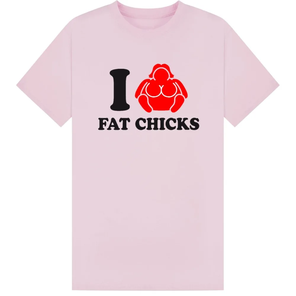 أنا أحب الفراخ الدهون تي شيرت الرجال النساء للجنسين BBW الفتيات الكبيرة السمين السيدات بلايز مضحك طباعة الجولة الرقبة التي شيرت لطيف الجرافيك تيز #4