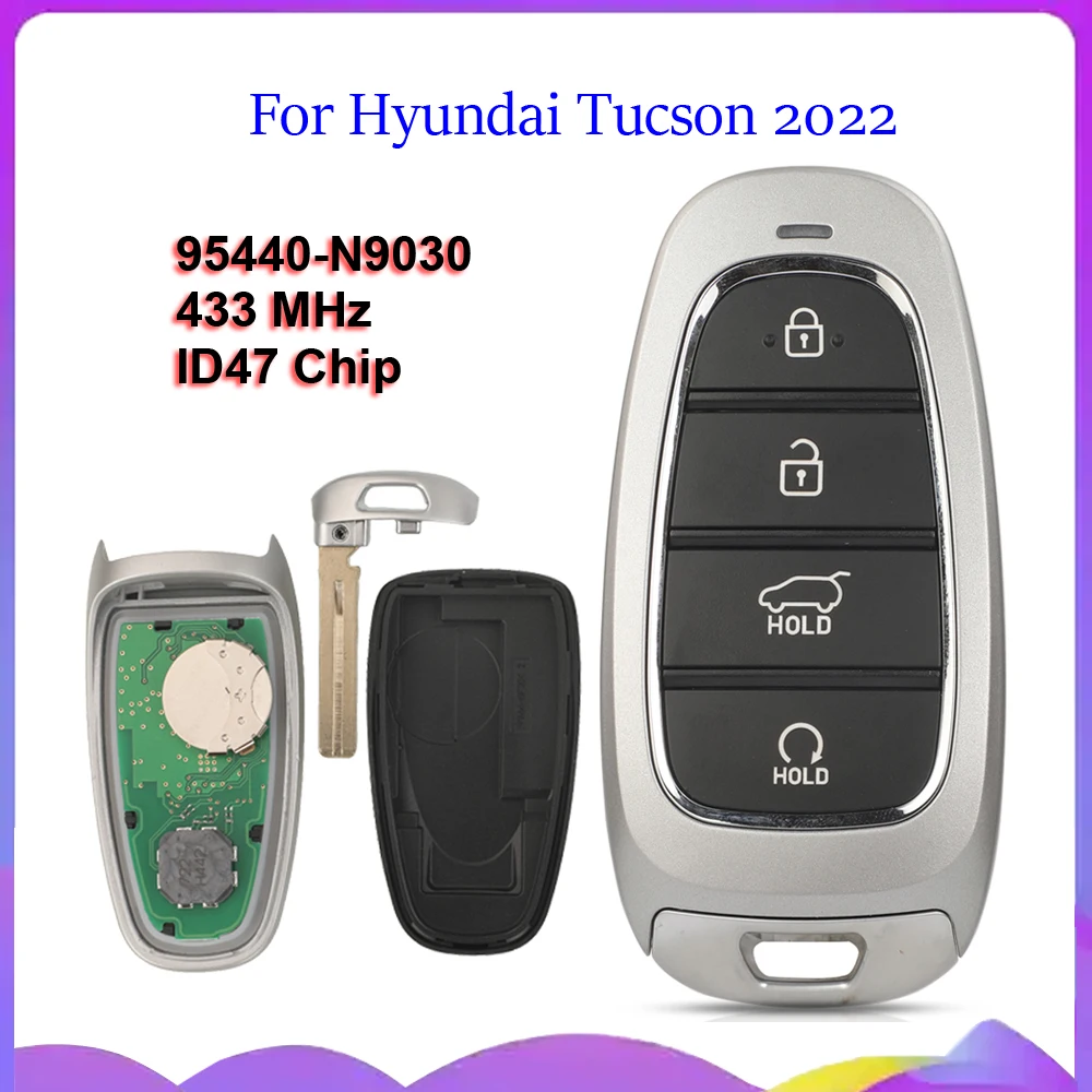 Jingyuqin New 95440-N9030 Smart Car Key Remote 4 Buttons ID47 Chip 433MHz Keyless Go Fob Control For Hyundai Tucson 2022