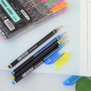 Bút long lanh Highlighter đặt đến trường học và văn phòng, sách tô màu, tạp chí, vẽ, vẽ nguệch ngoạc, đánh dấu nghệ thuật, bút gel, 12 màu 8 PIN BÁN HÀNG CHÍNH VỚI SHINE - 1