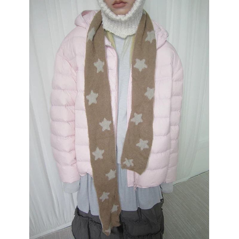 

Winter New Sle Korean Design White Du down Hooded Jaet Women's Warm Coat Commute Faion Regular Fit Long Sve Zipper