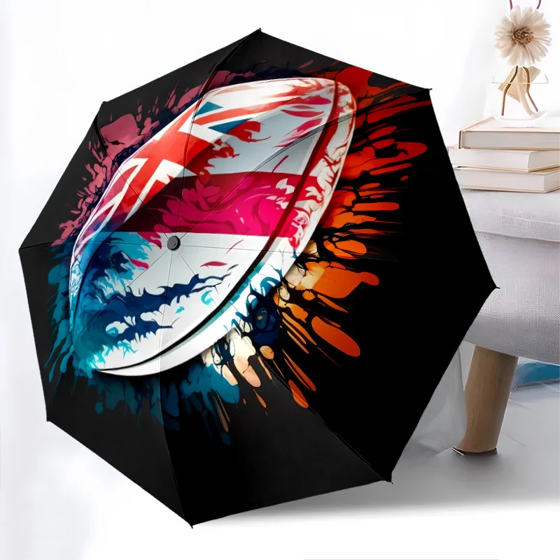 

Спортивные мячи, складной зонт для футбола, модный дизайн с автоматическим открытием, 8, железные ребра, пластиковая ручка, складной солнцезащитный козырек, идеальные подарки