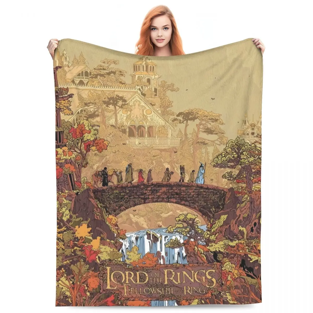 L-Lords Of The R-Rings Blanket Travel Flannel Throw Blanket For Home Decor Soft Design Quality Bedspread Birthday Present