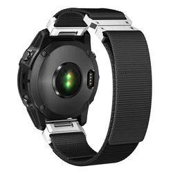 for Garmin Fenix 6X pro braided nylons Strap Fenix 7X tactix 7 Pro GarminFenix 3 26mm Quick Release NylonReplacement Strap