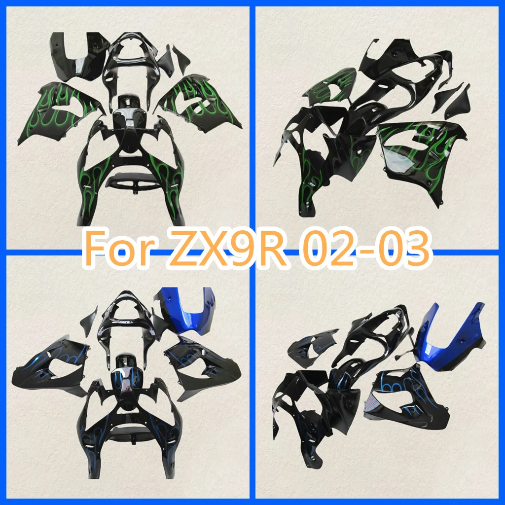 New ABS High Grade Motorcycle Fairing Kit Fit for Kawasaki 2002 2003 ZX9R ZX-9R 02 03 ZX 9R Bodywork Set 100% Fit Injection Mold