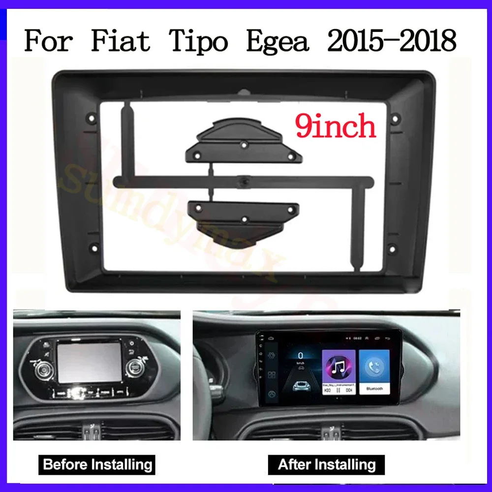 

9 inch Car Radio Frame For Fiat Tipo 356/357 Egea Dodge Neon 2015-2020 Car Frame Install Panel Dash Mount Installation Dashboard