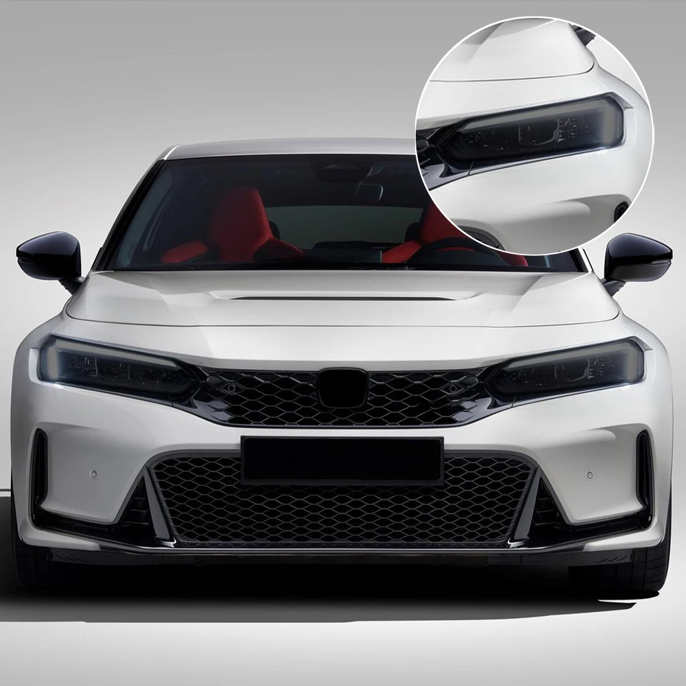 TPU PPF Car Headlight Protective Film for Honda Civic 10th 11th 2016-2026 Smoke Black Vinyl Film Pre-cut Anti-Scratch Custom Fit