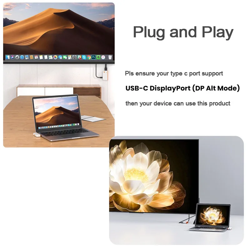 50m USB C HDMI Wireless Video Transmitter and Receiver Extender 1080P HDMI Type-C Wifi Display TV Stick Dongle Adapter PC to TV image 6