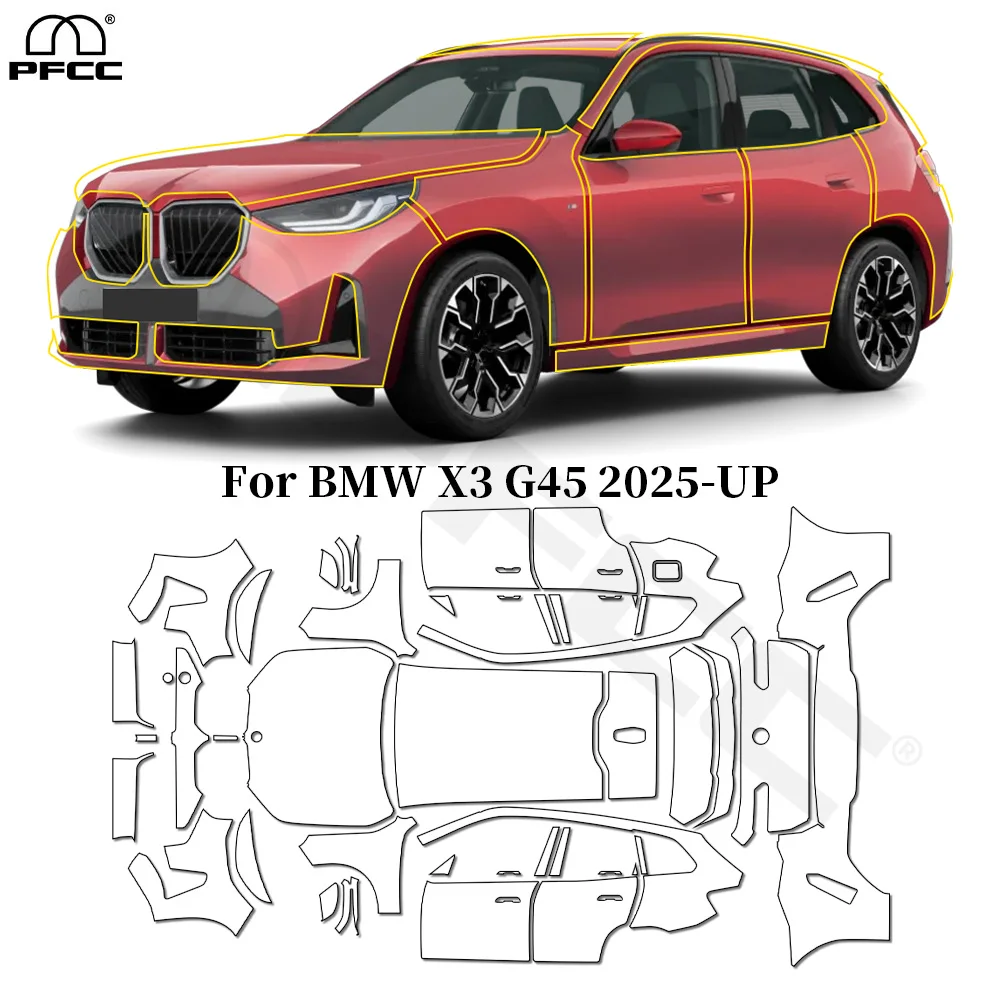 

For BMW X3 G45 2025 TPU Paint Protection Film Anti-scratch Car Body Clear Bra Pre-cut PPF Resistant Invisible Repairable Cover