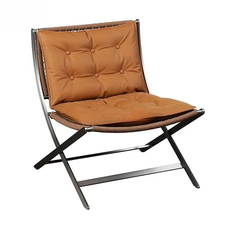 #MOYI Household Purchasing Agent Italian Chair Designer Vintage Genuine Leather Living Room Minimalist Designer Sofa Chair